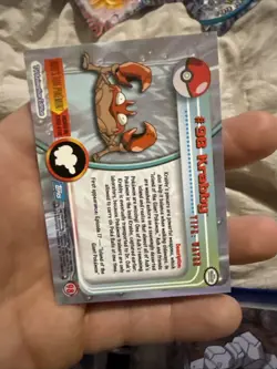 Krabby #98 2000 Topps Blue Logo Pokemon TV Animation-Non Holo-NM!! - Image 2