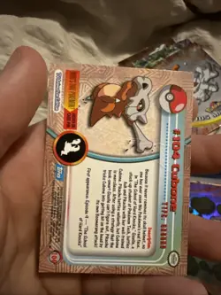 Dmg 2000 Topps Pokemon Tv Animation Edition Series 2 #104 Cubone Blue Label - Image 2