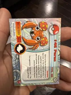 Paras #46 — 1999 Topps Pokemon Series 1 Blue Logo - Image 2