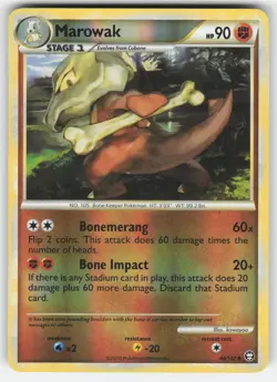 Marowak 44/102 Uncommon HGSS Triumphant Pokemon Reverse Holo LP - Image 1