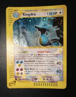 Pokemon Kingdra 148/147 Crystal Holo | Aquapolis Vintage Inglese | Good - Image 1