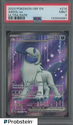 2023 Pokemon OBF En Ultra Rare #214 Absol Ex PSA 9 MINT - Image 1
