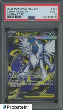 2025 Pokemon Meg En Ultra Rare #161 Mega Absol Ex PSA 9 MINT - Image 1