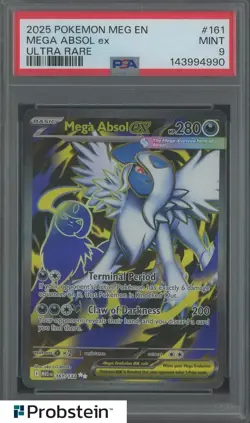 2025 Pokemon Meg En Ultra Rare #161 Mega Absol Ex PSA 9 MINT - Image 1