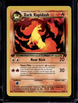 2000 Pokemon Team Rocket First Edition Dark Rapidash #44/82 - Image 1