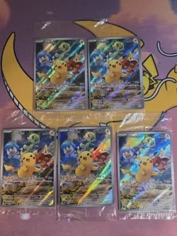 Pokemon Lot Of 5 Pikachu 027 Promo Full Art Holo SVP - Image 1