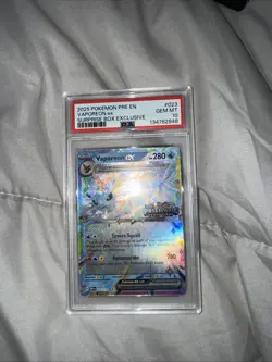 Pokemon TCG Prismatic Evolutions Vaporeon EX 23/131 Stamped PSA 10 - Image 1
