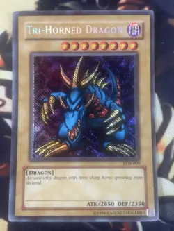 Yugioh: Tri-Horned Dragon - LOB-000 - Reverse Secret Rare - Unlimited - LP - Image 1