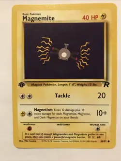 Pokemon TCG Magnemite Team Rocket 60/82 Regular 1st Edition Common Card - Image 1