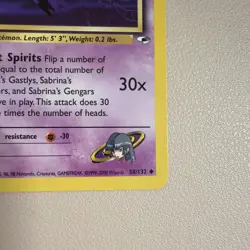 Sabrina's Haunter 58/132 Uncommon Gym Heroes Pokemon Card - Image 3