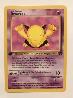 Pokemon TCG Drowzee Team Rocket 54/82 Regular 1st Edition Common Card - Image 1