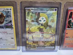 Pokemon TCG Meloetta ex 167/086 SV: Black Bolt SIR NM/Mint Plus 2 Stanped Cards! - Image 2