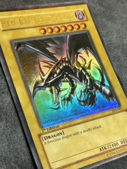 Yu-Gi-Oh! Red Eyes Black Dragon SDJ-001 1st Edition - Foil Shift Misprint Error - Image 2