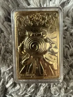 Pokemon Poliwhirl 24K Gold Plated Trading Card 1999 Burger King Limited Edition - Image 3