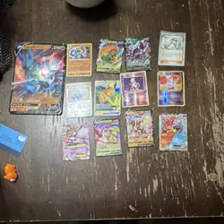 Pokemon TCG 13 Card Lot Lucario V, Raichu, Mewtwo Holo & Regular - Image 1