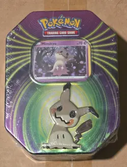 Pokemon TCG Tin mimikyu 3 Booster Packs Foil Card Exclusive Rare New Sealed - Image 1