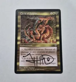 UNPLAYED SIGNED NM Mirage Circle of Despair SCOTT FISCHER EDH VINTAGE MAGIC MTG - Image 1
