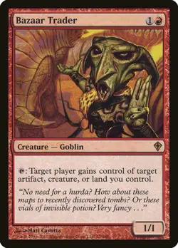 MTG x1 BAZAAR TRADER 1x NM Worldwake WWK #72 (Free Shipping!!) EDH Goblin Magic - Image 1