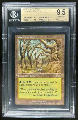 1998 Magic MTG Urza's Saga Gaea's Cradle Legendary Land Rare #321 BGS 9.5 - Image 1