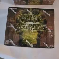 Yugioh Quarter Century STAMPEDE Booster Box 1st Edition Brand New 24 Packs - Image 1