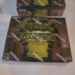 Yugioh Quarter Century STAMPEDE Booster Box 1st Edition Brand New 24 Packs - Image 2
