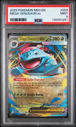 2025 POKEMON MEG EN-MEGA EVOLUTION #003 MEGA VENUSAUR EX PSA 9 - Image 1