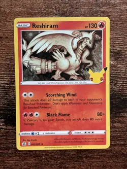Pokemon TCG Celebrations Reshiram 02 AND Zekrom 10 NM Holo Foil 25th Anniversary - Image 2