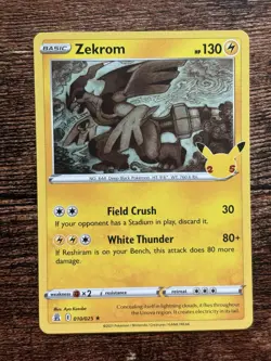 Pokemon TCG Celebrations Reshiram 02 AND Zekrom 10 NM Holo Foil 25th Anniversary - Image 4