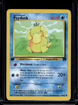 2000 Pokemon Team Rocket First Edition Psyduck #65/82 - Image 1