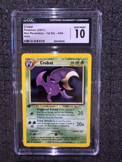Crobat Pokemon 2001 Neo Revelation 1st Edition 4/64 Holo CGC GEM MINT 10 - Image 1