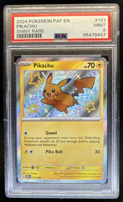 2024 Pokemon Paldean Fates Pikachu #131/091 PSA 9 - Image 1