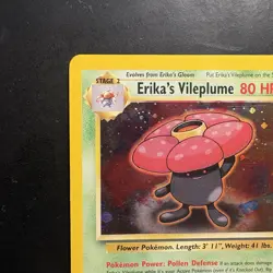 Pokemon Vintage Holo Erika's Vileplume 005/132 Gym Heroes Wotc 2000 - Image 2