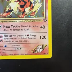 Pokemon Vintage Holo Blaine's Arcanine 1/132 Gym Challenge Wotc 2000 - Image 4
