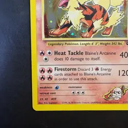 Pokemon Vintage Holo Blaine's Arcanine 1/132 Gym Challenge Wotc 2000 - Image 5