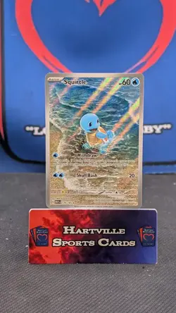 Pokemon Squirtle Full Art Illustration Rare Holo 170/165 Scarlet & Violet 151 - Image 1
