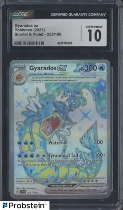 2023 Pokemon Scarlet & Violet 225/198 Gyarados ex CGC 10 GEM MINT - Image 1