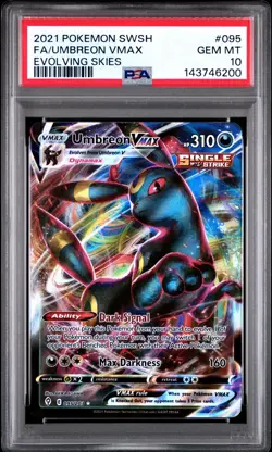 PSA 10 UMBREON VMAX 095/203 FULL ART EVOLVING SKIES POKEMON 🌑 - Image 1