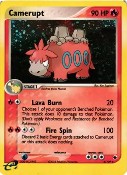 Pokemon TCG Ruby and Sapphire 4/109 Camerupt Holo LP/MP - Image 1