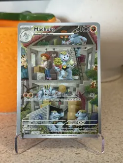 Pokemon TCG Machoke Scarlet & Violet-151 177/165 Illustration Rare English NM/M - Image 1