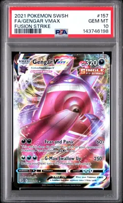 PSA 10 GENGAR VMAX 157/264 FULL ART FUSION STRIKE POKEMON 🌑 - Image 1