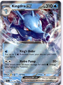 Pokemon TCG Kingdra ex 012/064 Sv Shrouded Fable Holo Rare Near Mint - Image 1