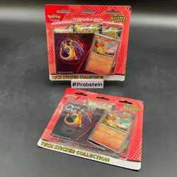 Lot(2) Pokemon Ascended Heroes Charmander Tech Sticker Collection 3-Pack Blister - Image 1