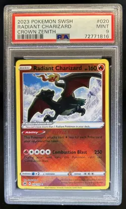 2023 Pokemon SWSH Crown Zenith Radiant Charizard #020/159 PSA 9 - Image 1