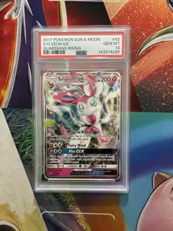 POKEMON CARD 2017 SUN & MOON GUARDIANS RISING #92 SYLVEON GX PSA 10 ONE OWNER - Image 1