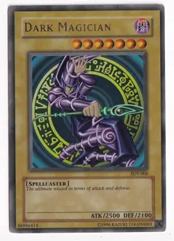 Yugioh Dark Magician SDY-006 FULL FOIL BLEED Unlimtied MP Holo Ultra Rare - Image 1