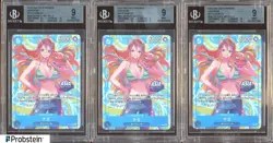 LOT OF (3) One Piece TCG EXCLUSIVE Asia Mini Tin Vol 2 Nami Promo Foil BGS 9 - Image 1