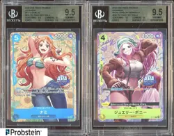 Lot of (5) 2025 One Piece Mini Tin Vol 2 Promos Nami Nico Robin Bonney BGS 9.5 - Image 1