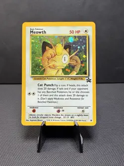 Meowth Promo Holo 10/53 WOTC Pokemon Card LP - Image 1
