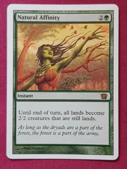 Magic The Gathering 8TH EDITION NATURAL AFFINITY green card MTG - Image 1