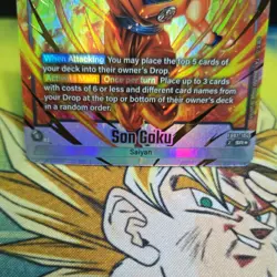 Bandai Dragon Ball Super Card Game Son Goku FB07-104 SR Foil Battle Card - Image 3